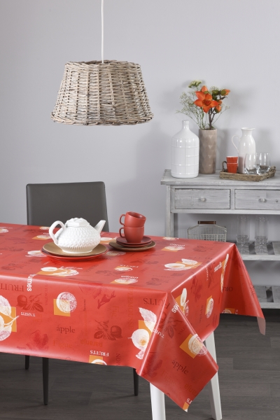 Nappe toile cirée match panier rouge 20m