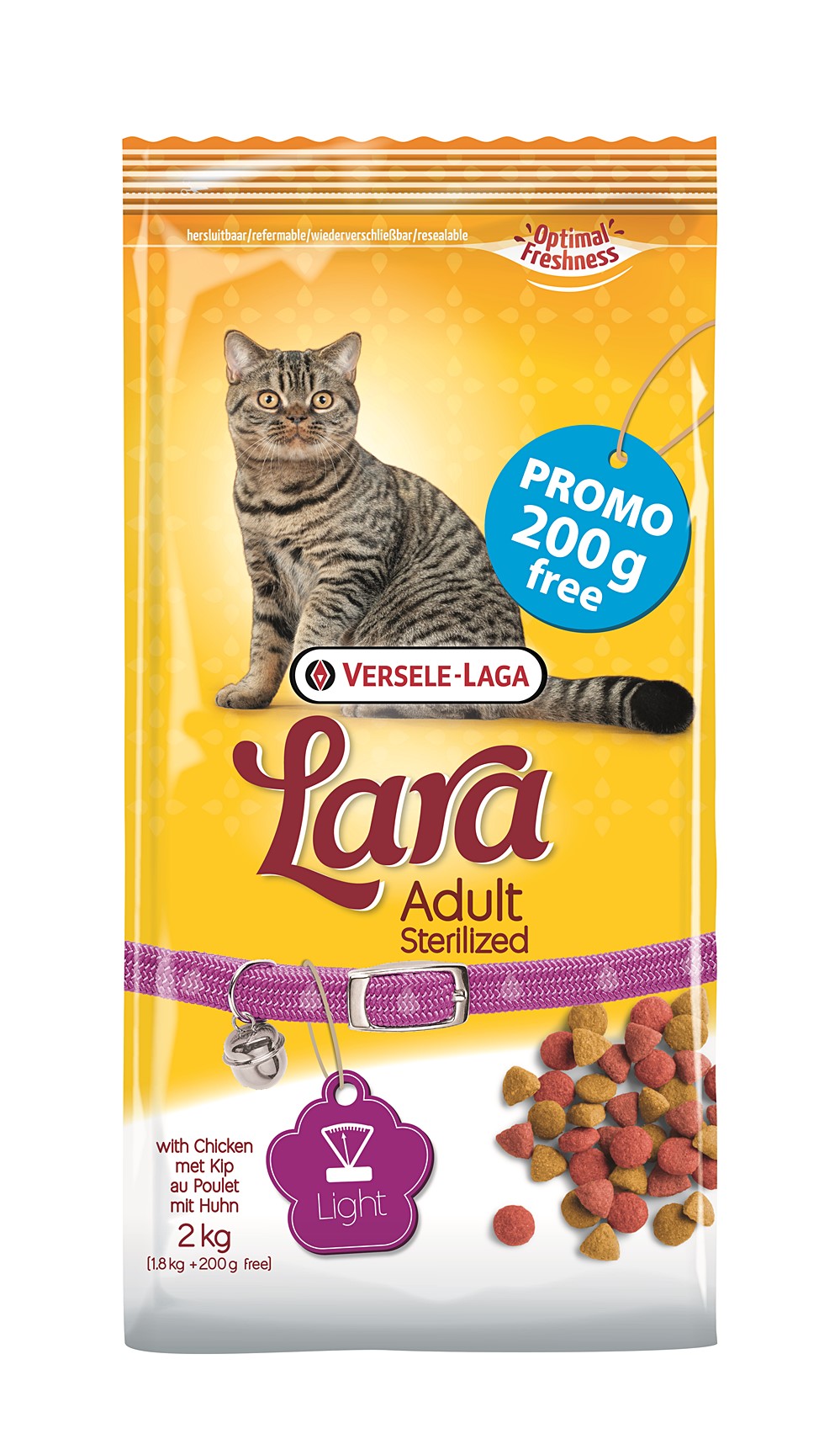 Aliment chat-lara ad steril chicken 1,8kg+200g offert