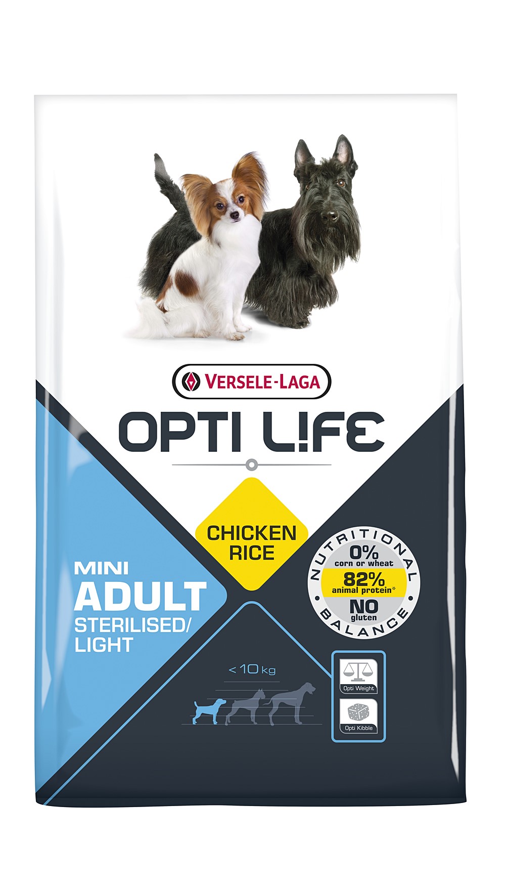 Aliment chien opti life adult light mini 7,5kg