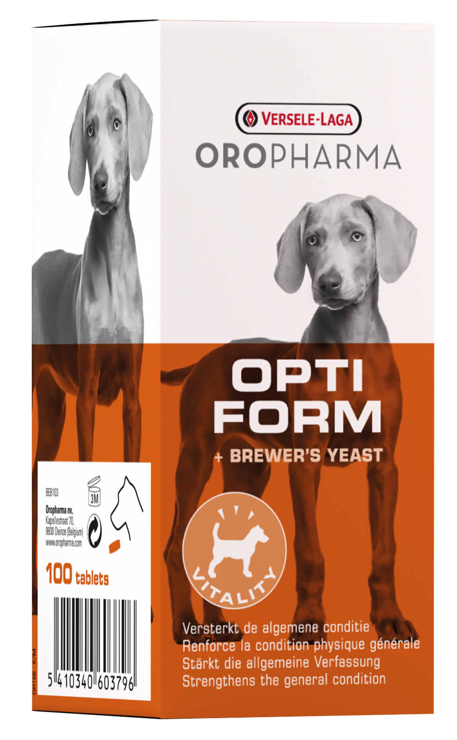 Supplément chien oropharma opti form 100tabl