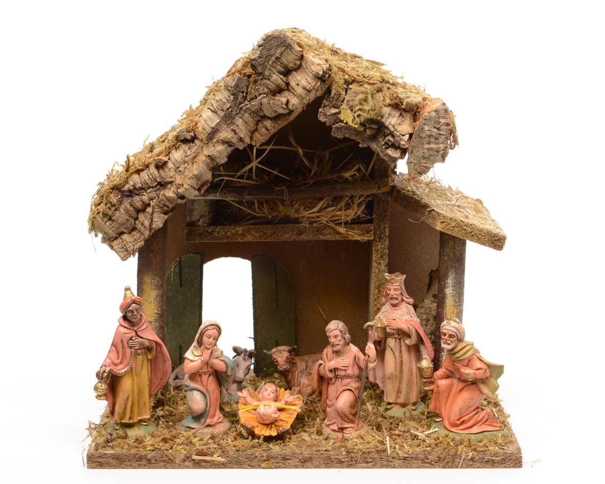 Crèche de Noël avec 8 figurines