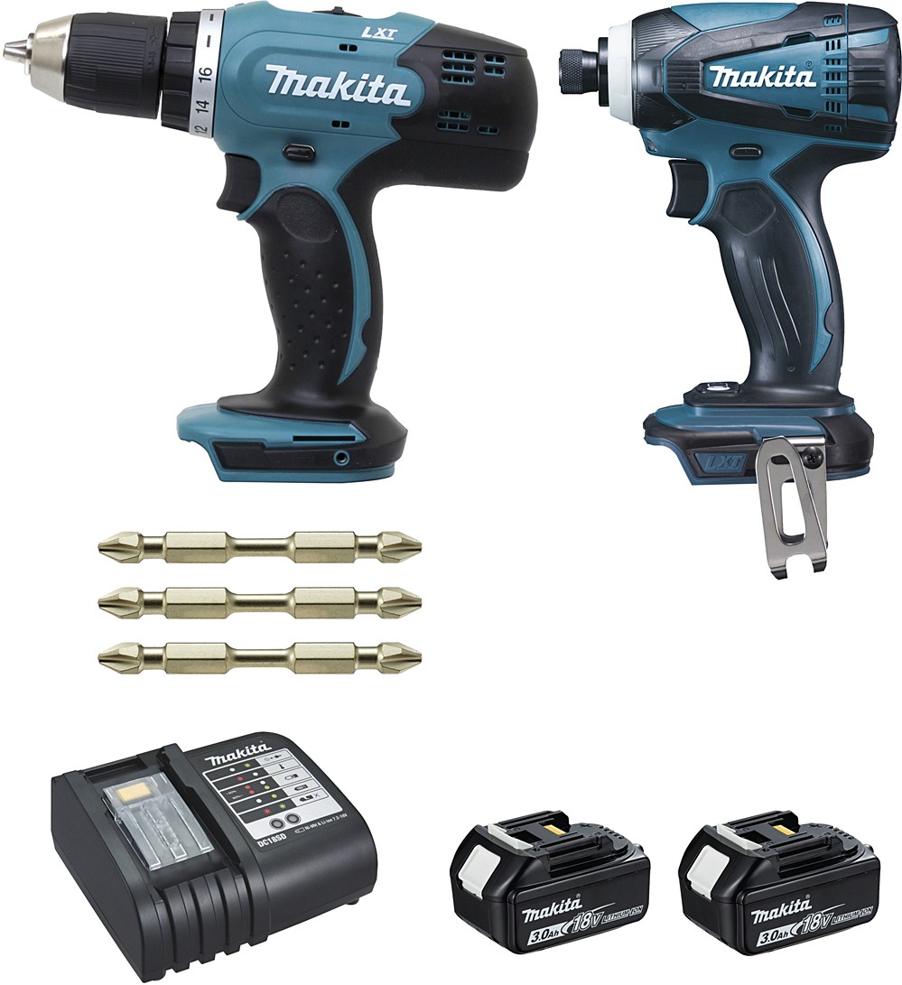 Mallette perceuse DDF453 + boulonneuse DTD146 + 2x18V 3Ah - MAKITA