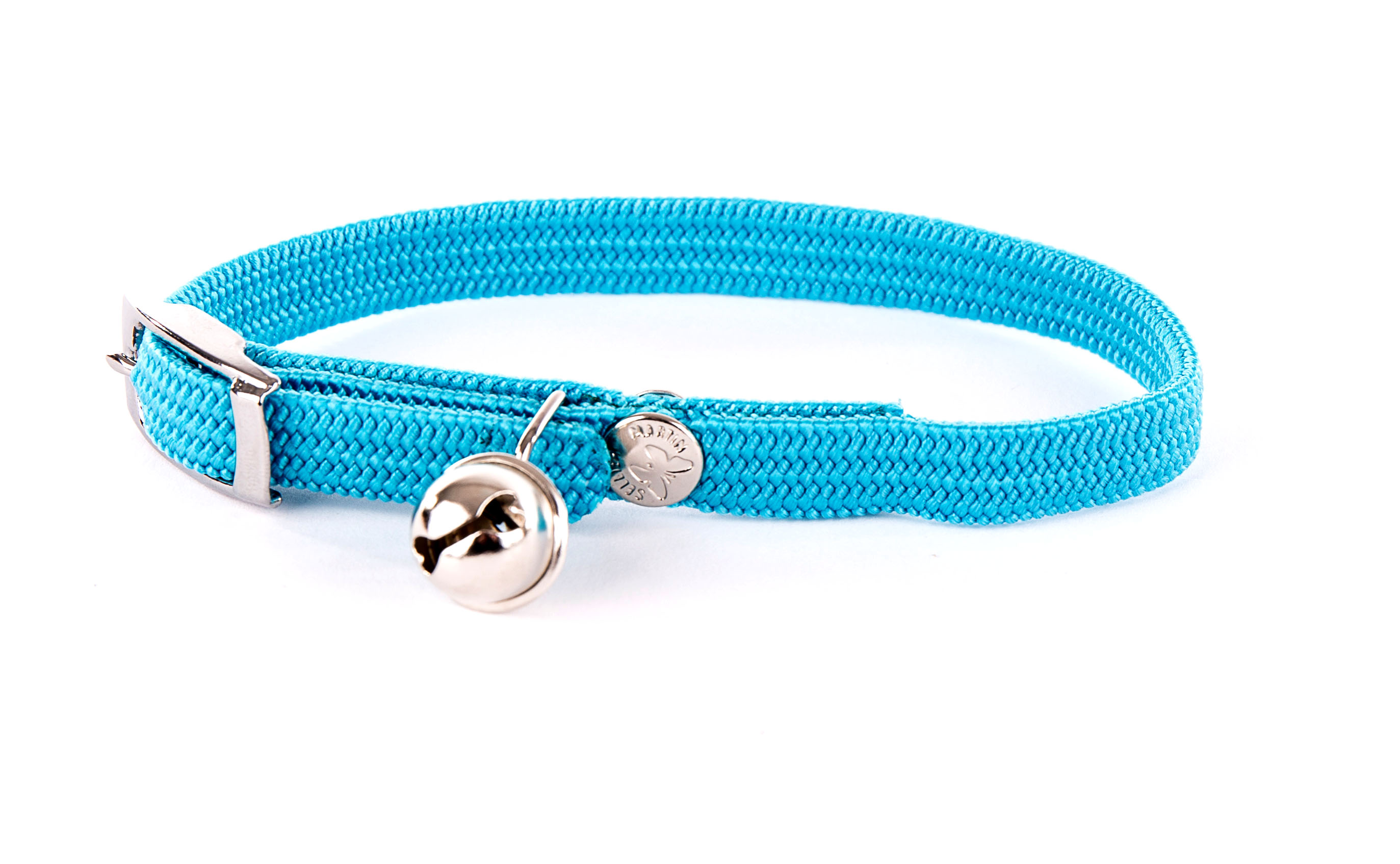 Collier chat nylon el 10/30 turquoise