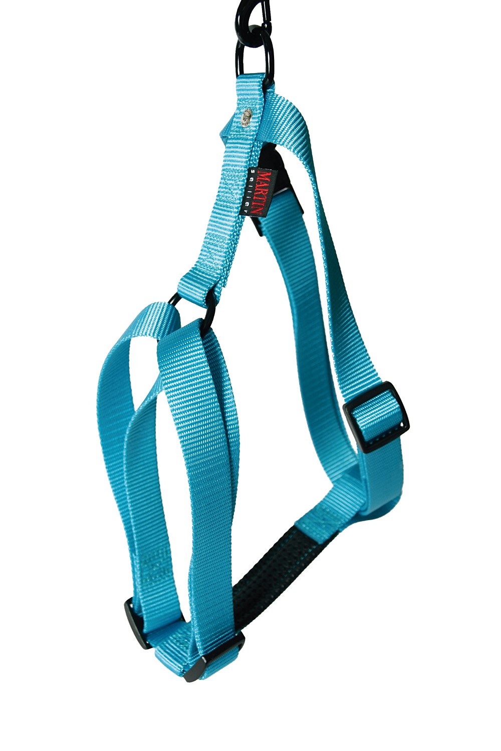 Harnais nylon réglable 25-70/90 turquoise