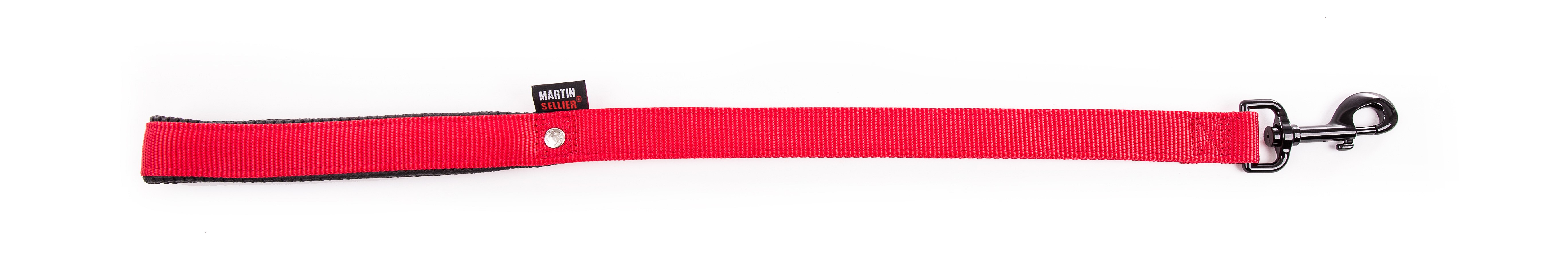 Laisse nylon doublé 25-60 rouge