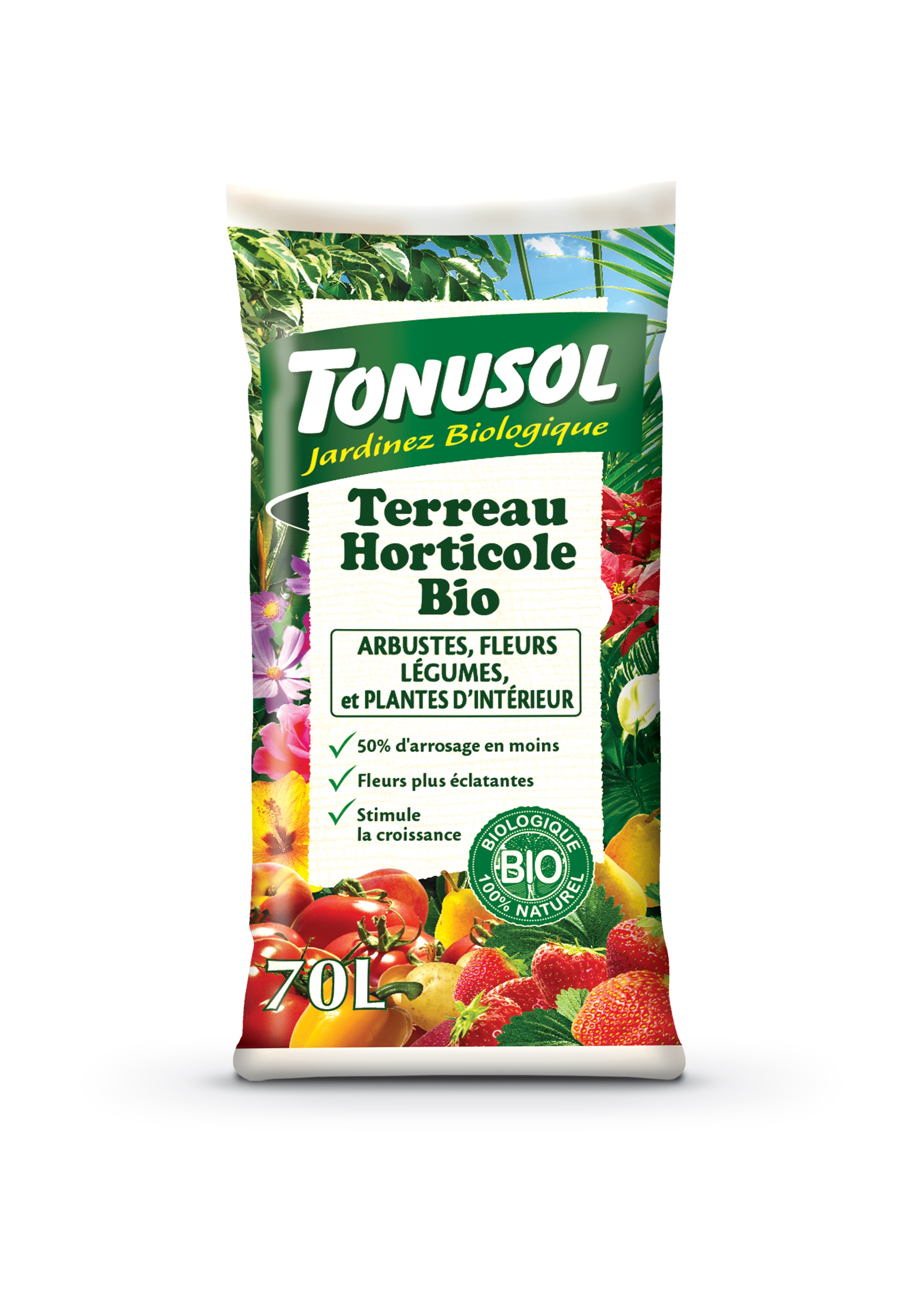 Terreau bio pour plantes vertes et engrais naturel bio - Tonusol - Tonusol