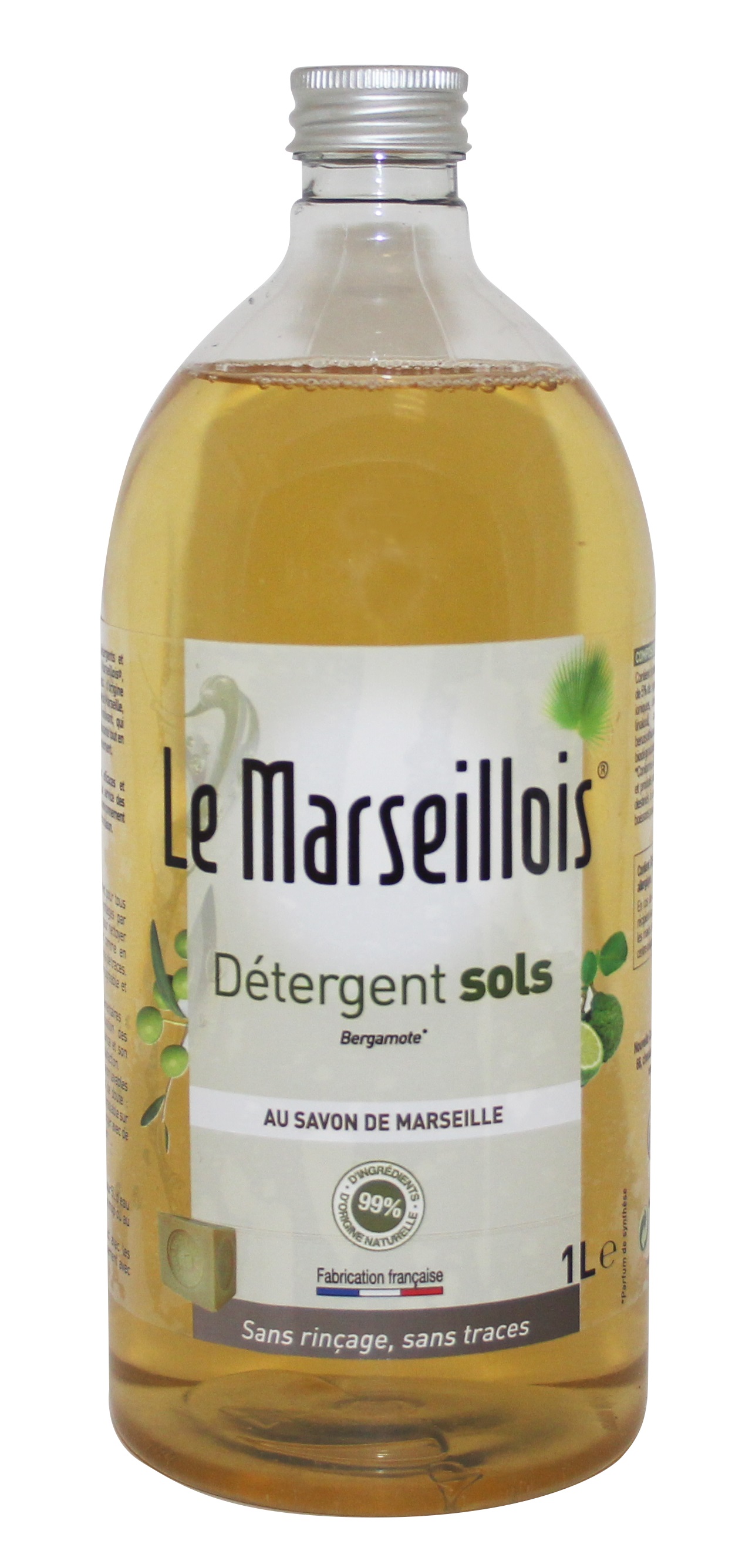 Détergent pour l'entretien des sols, au savon de marseille 1l