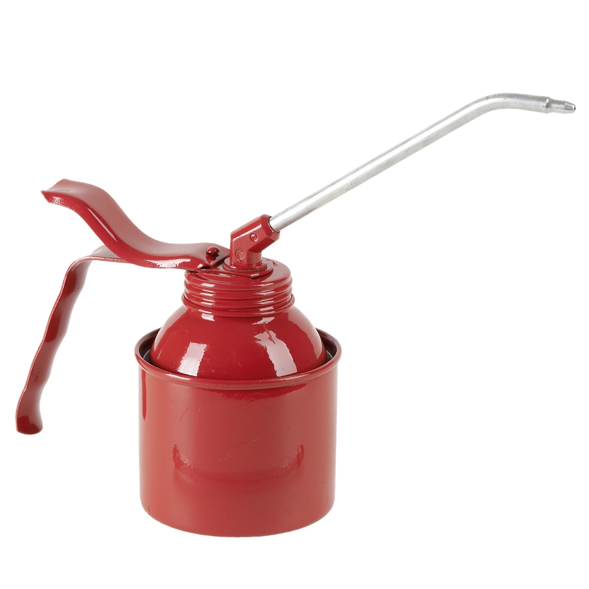 Burette à huile acier EWKP 250ml rouge Bec rigide de 135mm