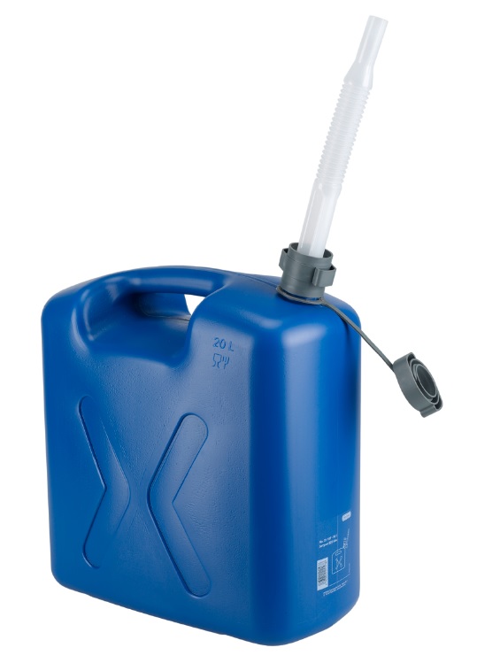 Jerrycan 20 l, eco bleu, en pe, avec fla