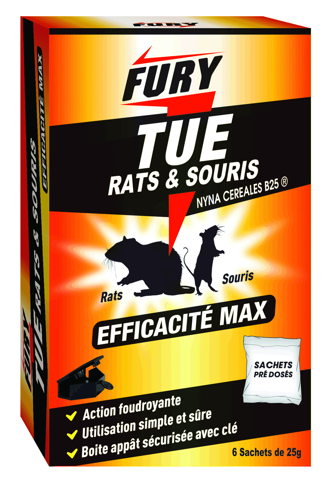 Fury rats et souris sachets unidose 6 x 25g