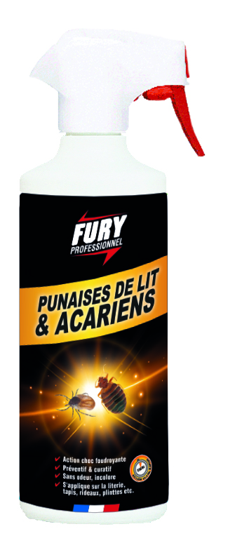 Fury tue punaises de lit et acariens prêt à l'emploi 500 ml