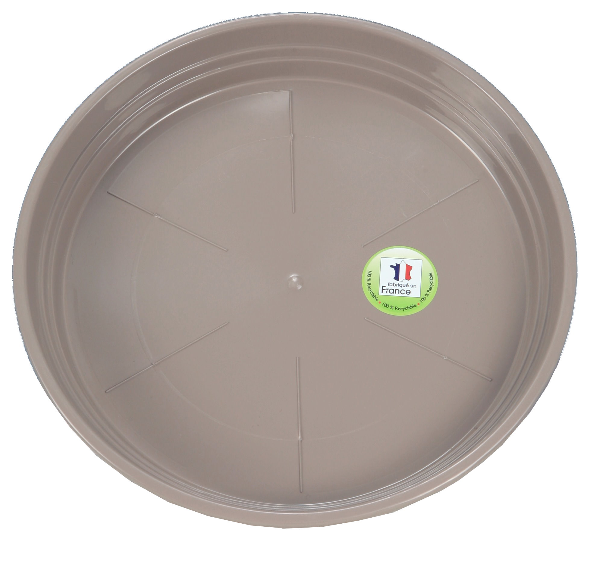 Soucoupe ronde 17 taupe pour pot soleilla rond 25