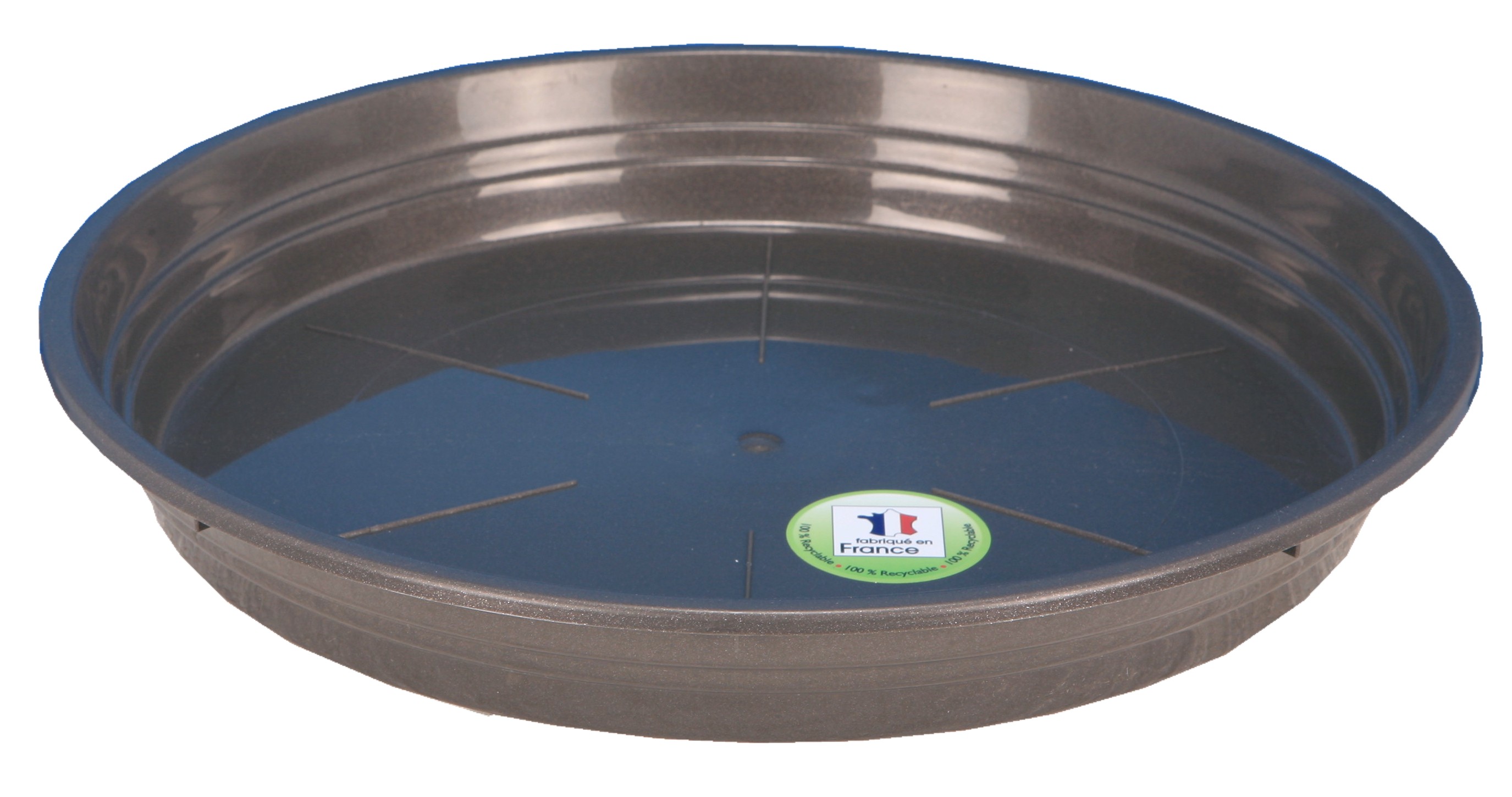 Soucoupe ronde 40 gris pour pot soleilla rond 60