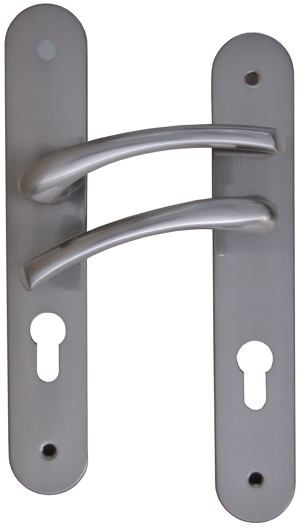 Poignées de porte à cylindre Tedy aluminium entraxe 195mm - MR BRICOLAGE
