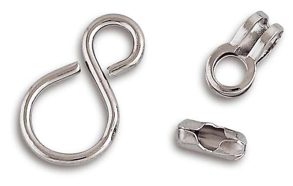 Accessoires chapes + clips + esses pour chaîne boule 2,5 et 3,2 mm - CHAPUIS