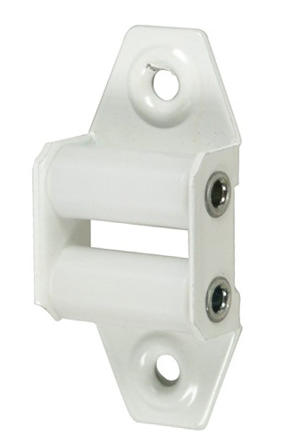 Guide sangle à galet pour volet roulant pour sangle de 20-22mm acier blanc