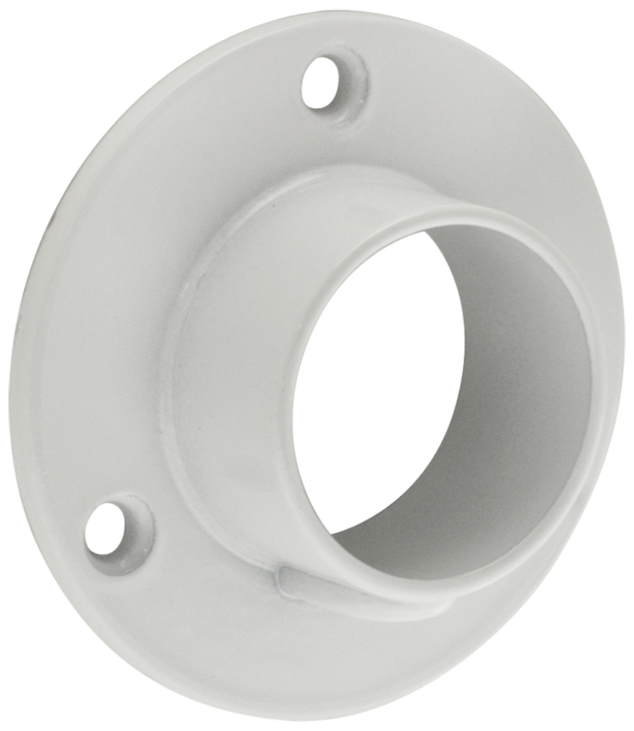 Lot de 2 supports fermés muraux Ø25 MM rond blanc