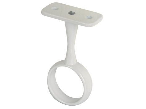 Lot de 2 supports plafond fixe Ø25 rond blanc