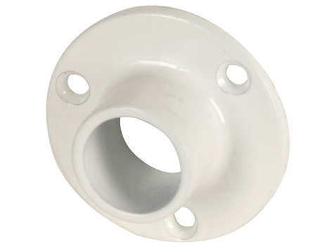 Lot de 2 supports muraux fermés Ø16MM rond blanc