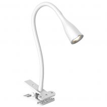 Lampe de bureau Pince Soha E27 25W Blanc - INVENTIV