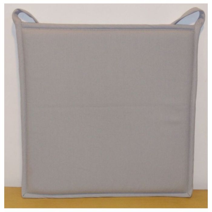 Galette de chaise carrée gris clair 40x40 cm