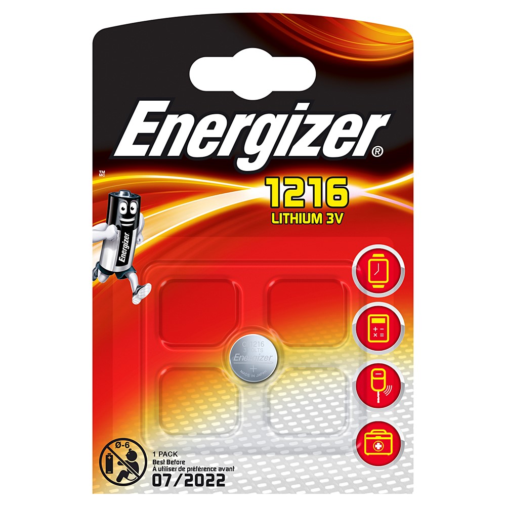 pile lithium cr1216 3v - ENERGIZER