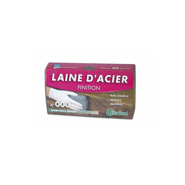 Laine d'acier n000 200gr - GERLON