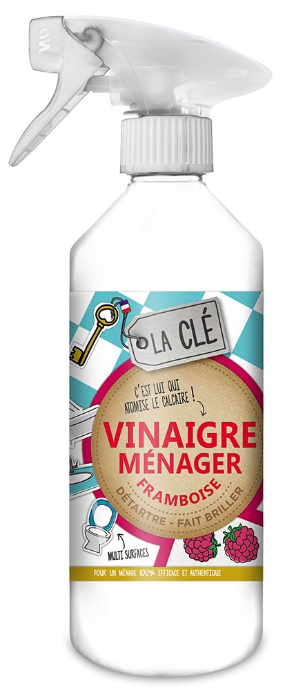 Vinaigre Ménager Framboise 500ml - LA CLE