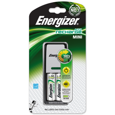 mini chargeur 2 canaux + 2aa 2000mah - ENERGIZER