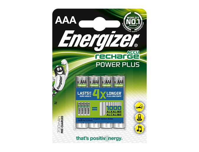 piles rechargeables AAA 700mAh préchargées - ENERGIZER