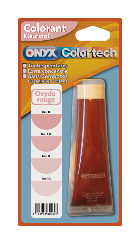 Colorant universel pour peinture Oxyde rouge 60ml - ONYX COLORTECH