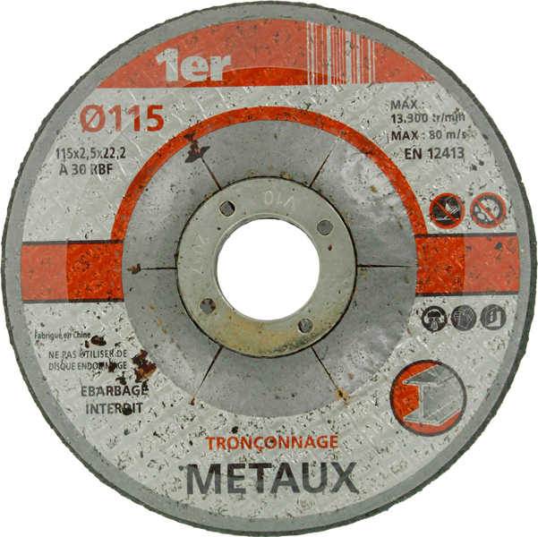 Disque à tronçonner les métaux Ø115mm - 1ER