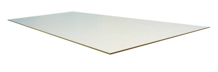 Panneau de bois medium prédécoupé 120x60x0,3cm blanc
