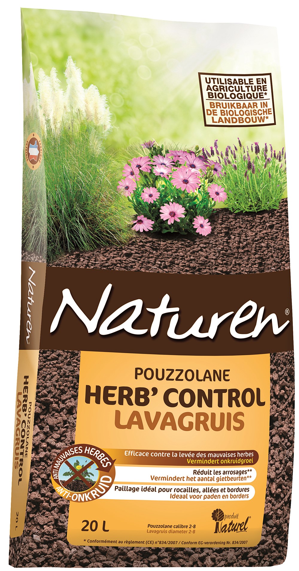 Paillage Herb control , pouzzolane