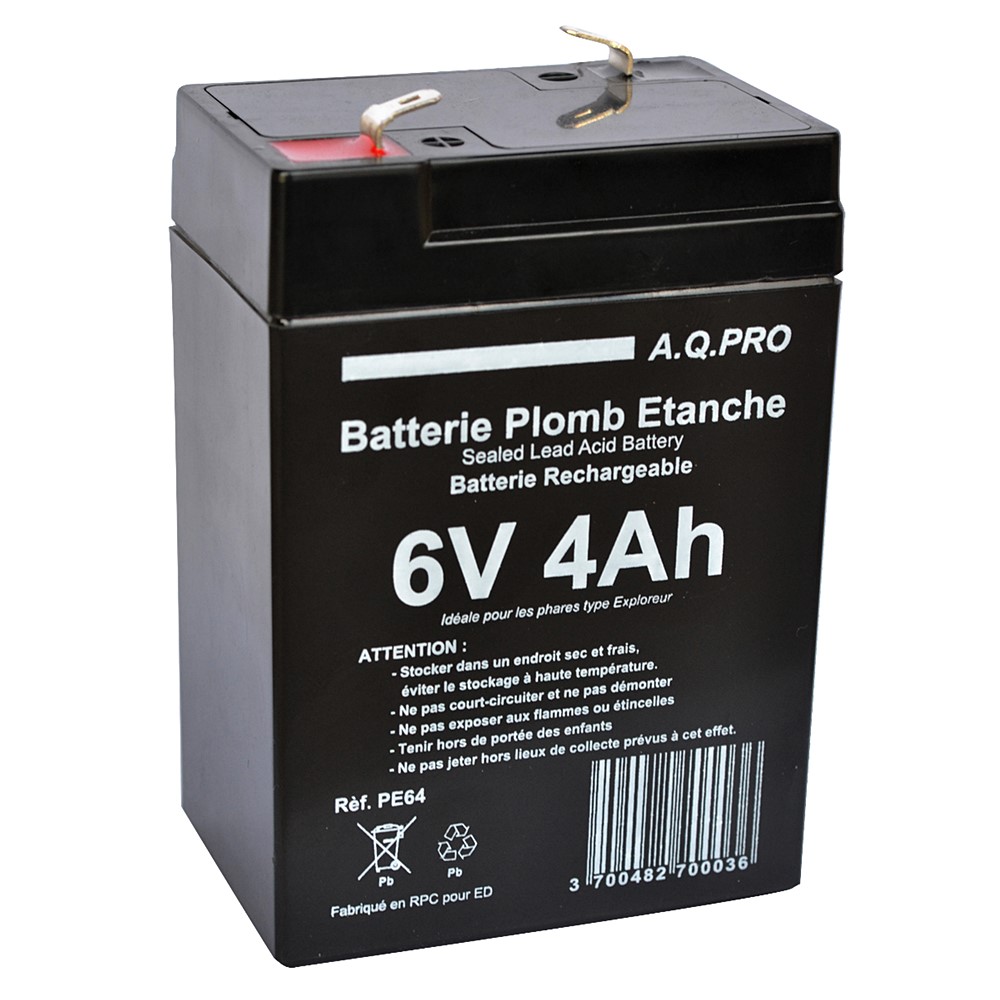 batterie plomb etanche 6v-4ah - AQPRO