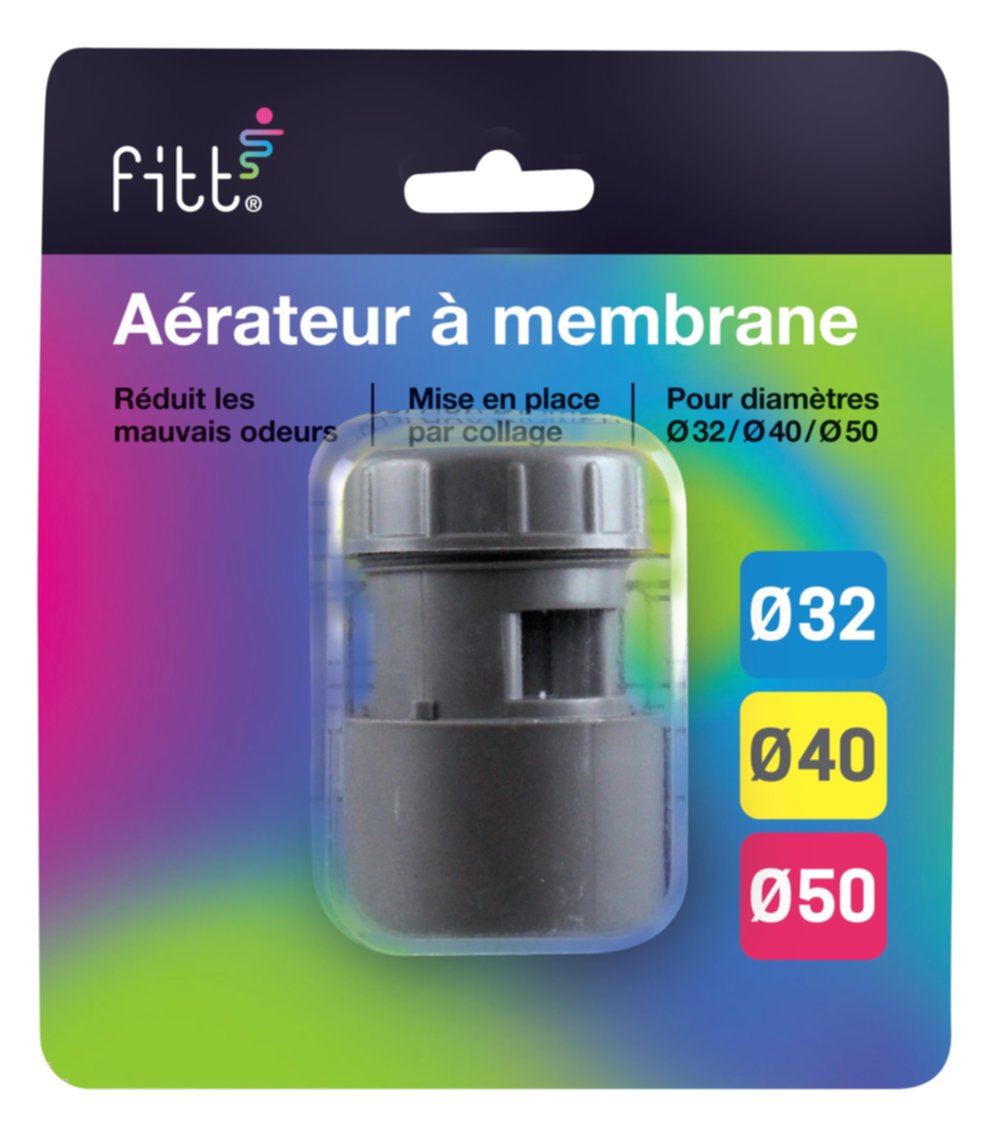 Aérateur à membrane pvc ø 32 40 50 ss blister - FITT