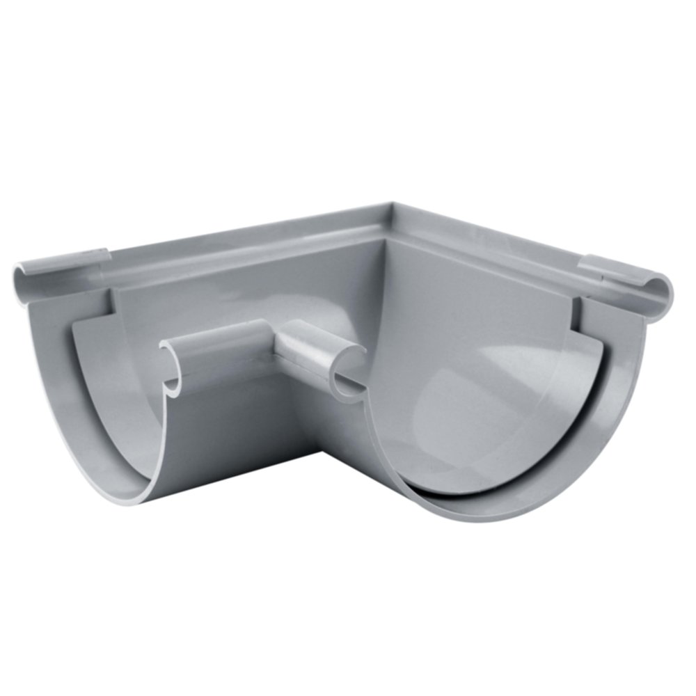 Angle gouttière 90° universel pvc 25 gris à coller - FITT