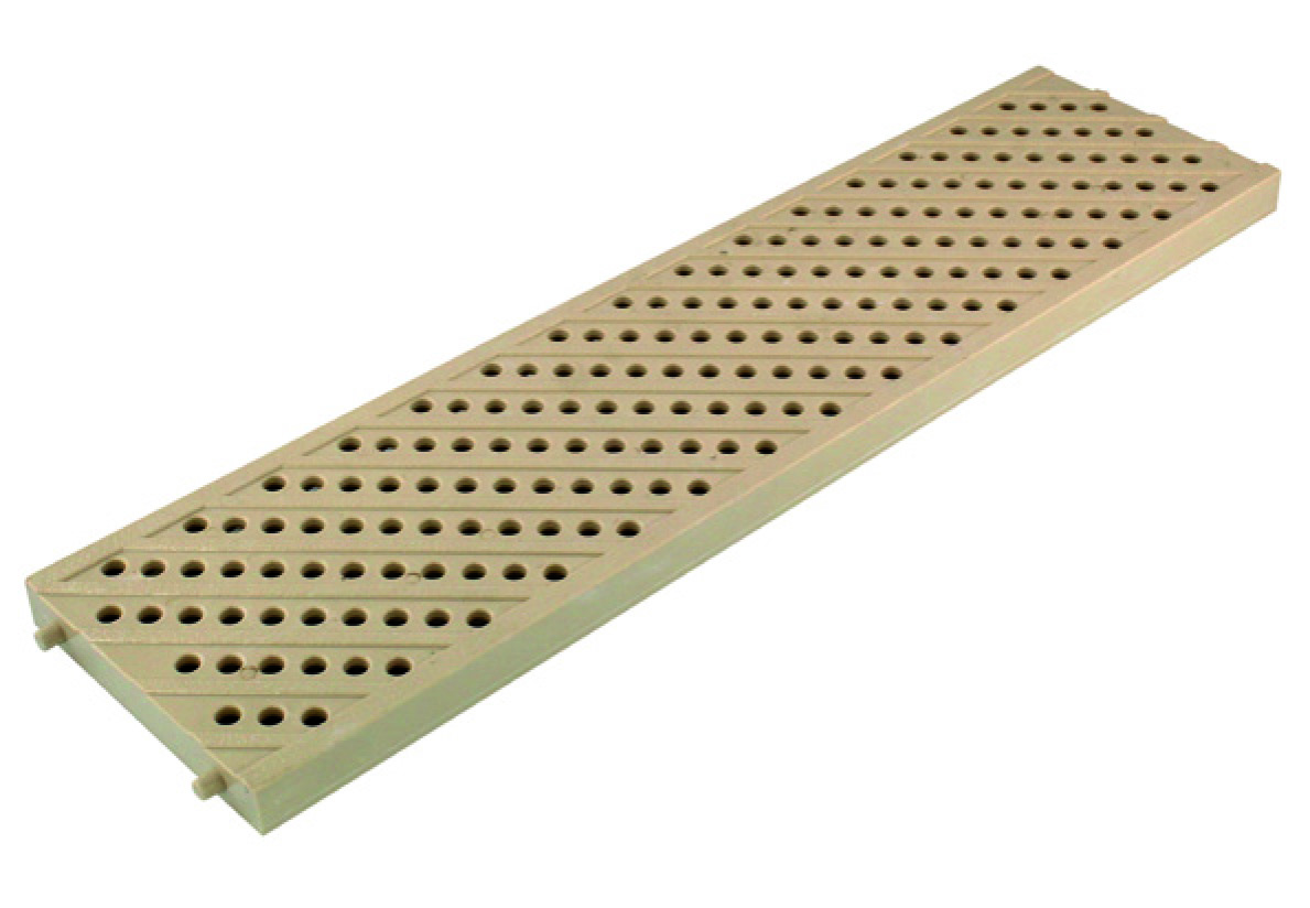 grille caniveau piscine polypropilène 130 x 500 mm sable - INTERPLAST