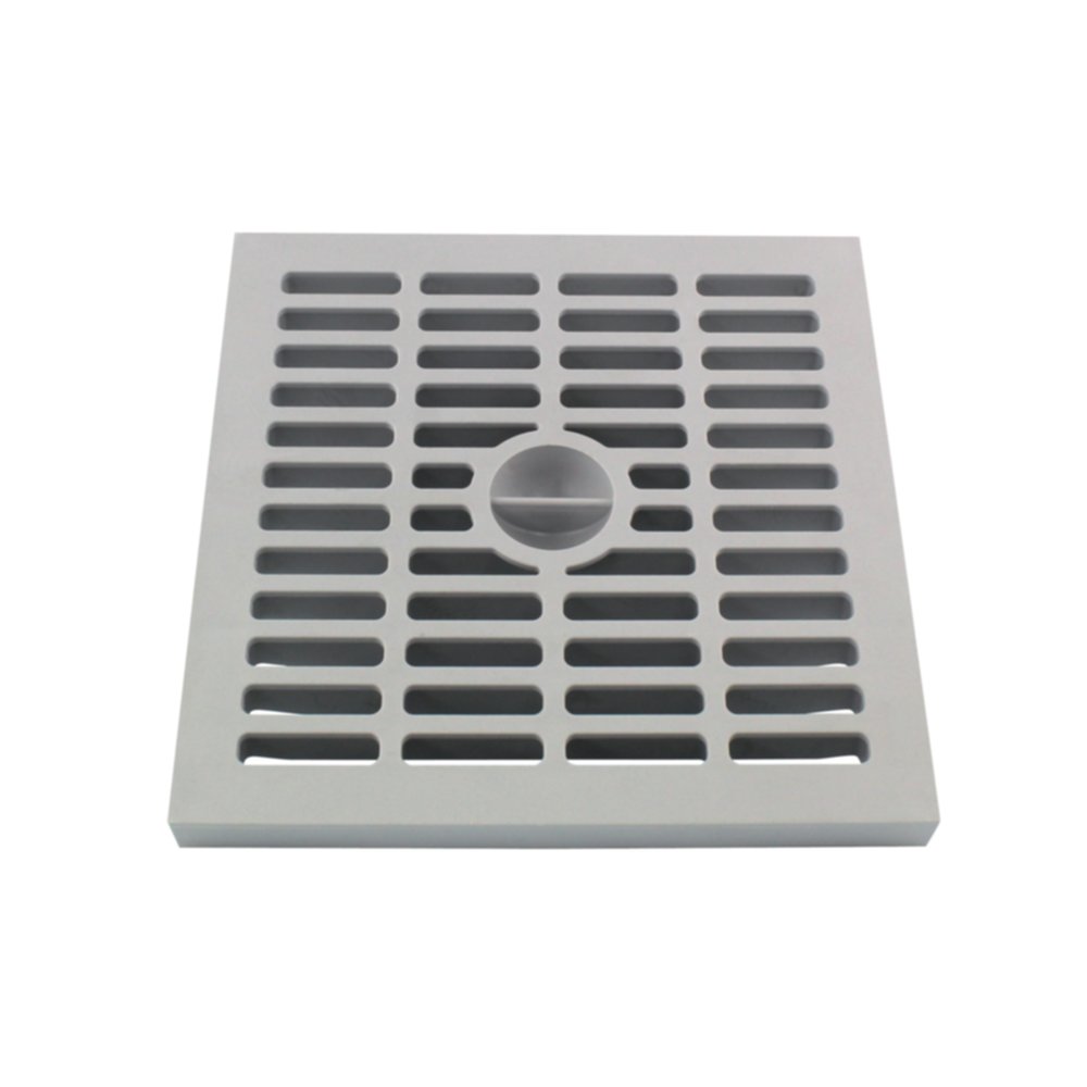 Grille évacuation eau de pluie polypro. 20x20cm Gris - FITT