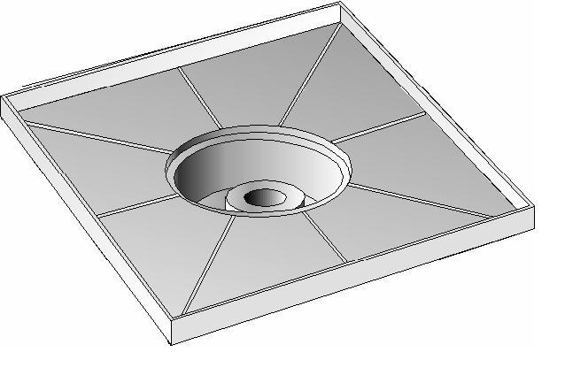 Receveur siphonne 400x400 gris