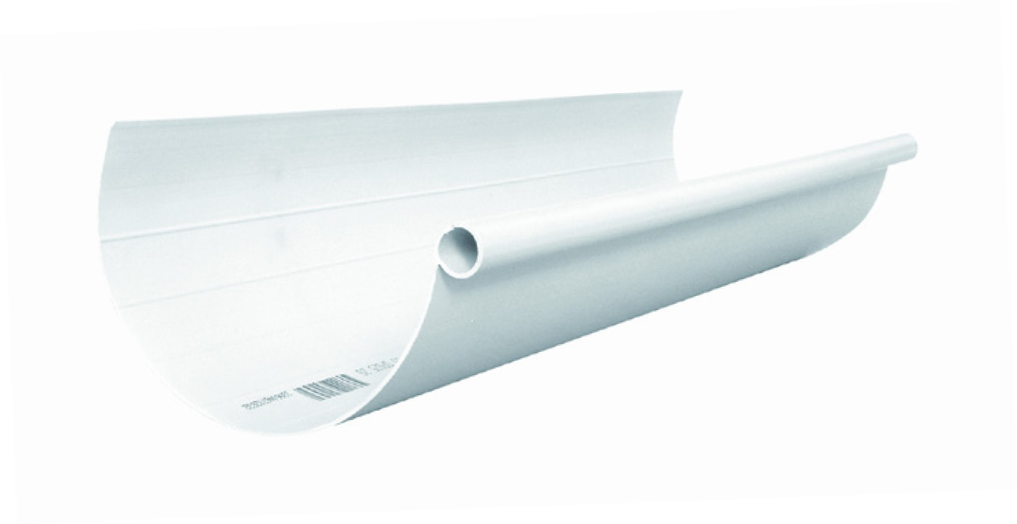 Gouttière PVC 25cm L.4m Blanc - INTERPLAST