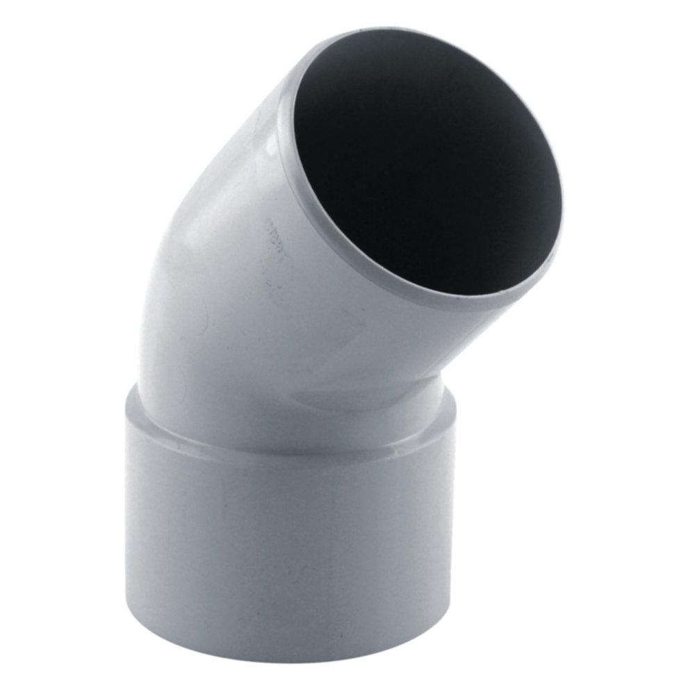 coude gouttière 45° mf pvc 50 gris - FITT