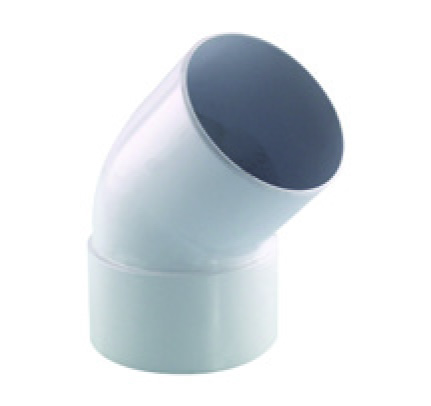 coude gouttiére 45° mf pvc 80 blanc - INTERPLAST