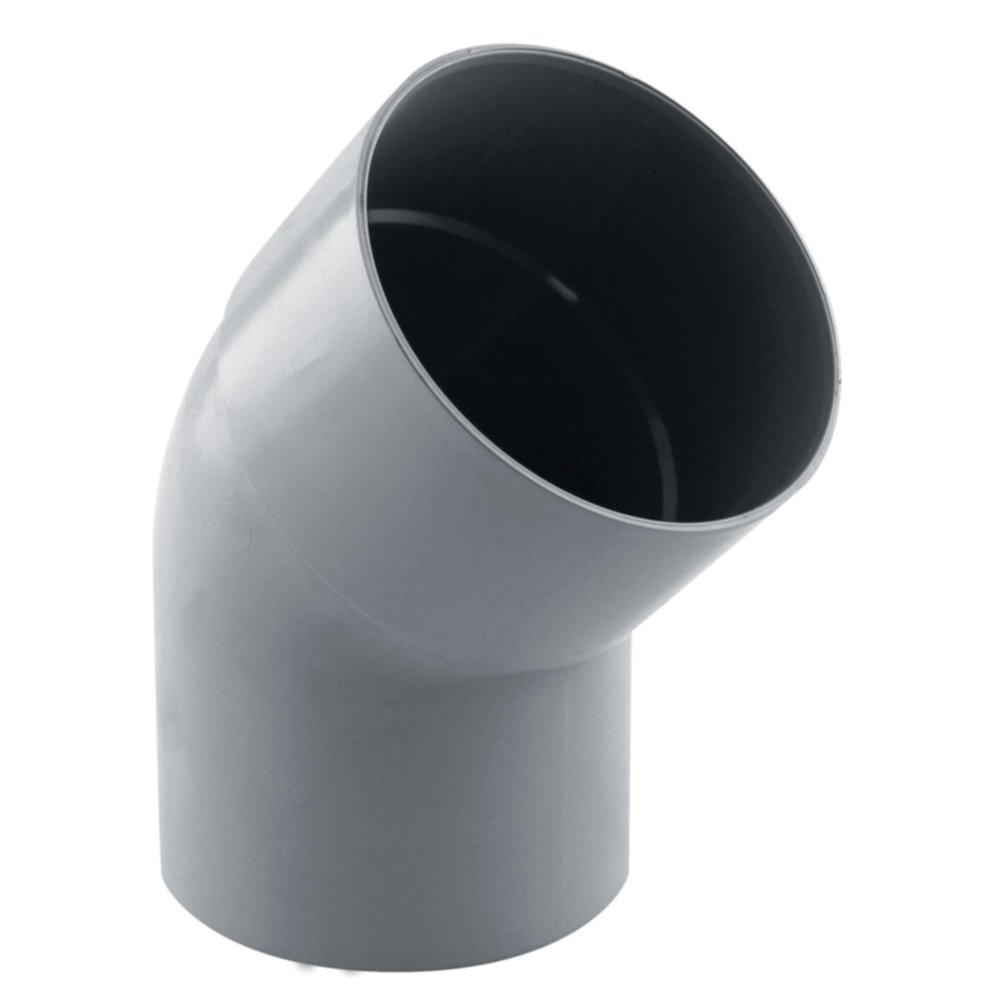 coude gouttière 45° mf pvc 80 gris - FITT