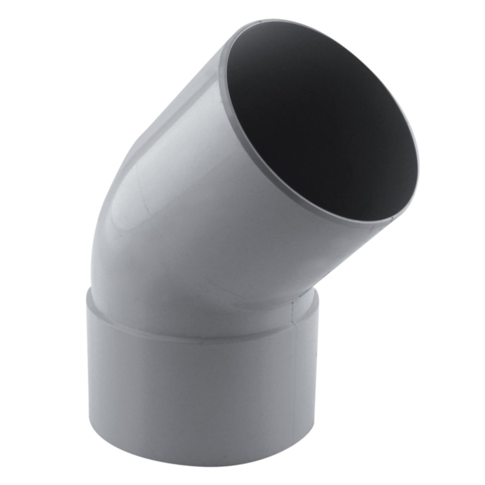 coude gouttière 45°mf pvc 33 gris - FITT