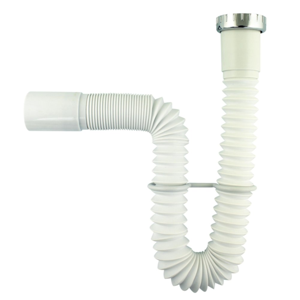 Raccord flexible ext. blanc ppl abs m ø 40 de 30 à 80cm f 1 1/2 - FITT