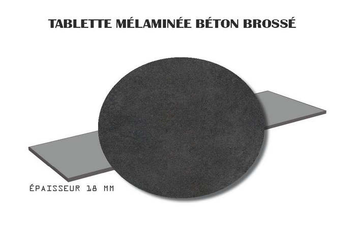 Tablette mélaminée Béton Brossé 18mm 80x40cm